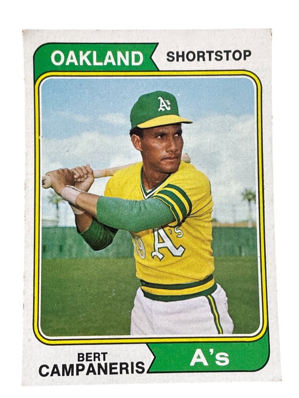 Vintage 70s Bert Campaneris Baseball Card Oakland As Shortstop Topps Memorabilia